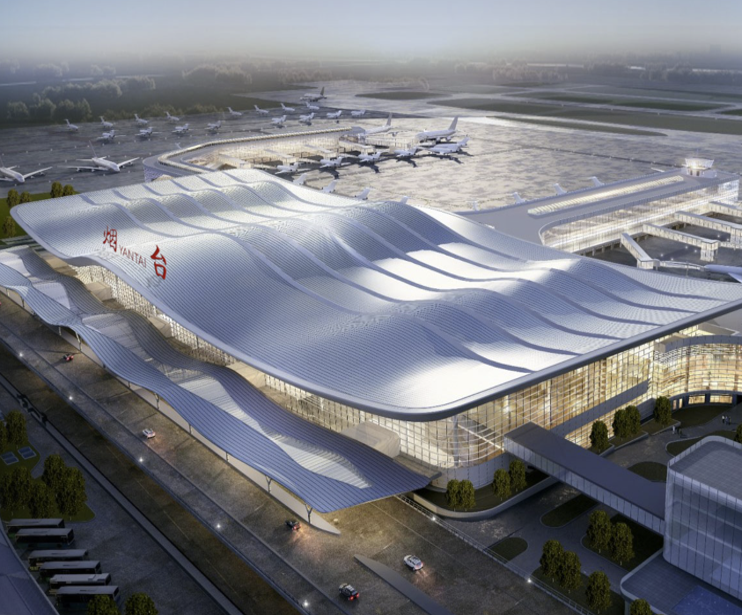Aeropuerto de yantai, shandong, China